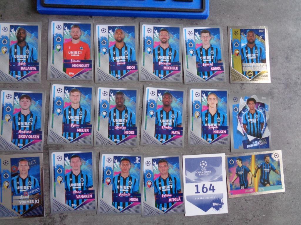 TOPPS  VOETBAL STICKERS CLUB BRUGGE CL2022/23 18X, Verzenden