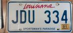 Kenteken Nummerplaat US USA  Louisiana - Decoratie, Ophalen of Verzenden, Gebruikt