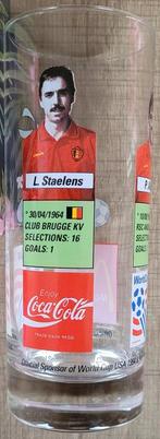 WK USA 1994: Lorenzo Staelens en Philippe Albert - drinkglas, Verzamelen, Sportartikelen en Voetbal, Ophalen of Verzenden, Zo goed als nieuw