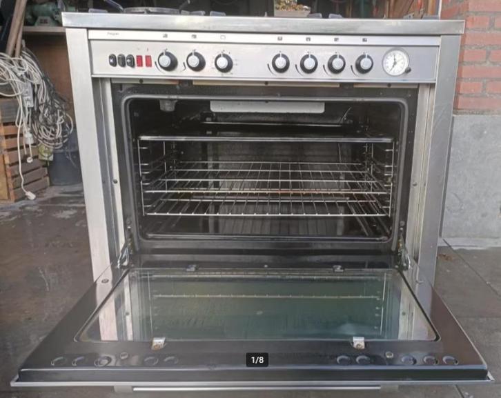 fornuis elektrische oven met 6 pits aardgas kookplaat € 119, Elektronische apparatuur, Fornuizen, Gebruikt, Vrijstaand, Elektrisch