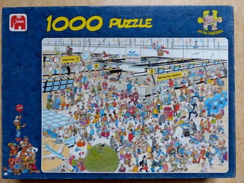 Puzzel Jan Van Haasteren Vertrekhal 1000 stukjes Jumbo 01648, Hobby en Vrije tijd, Denksport en Puzzels, Zo goed als nieuw, Legpuzzel