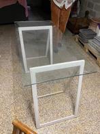 Glazen tafel of bureautje, Ophalen, Gebruikt, 100 tot 150 cm, Glas