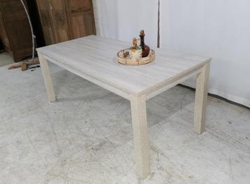 table à manger moderne 190 x 90 H 76 avec 6 chaises en chêne