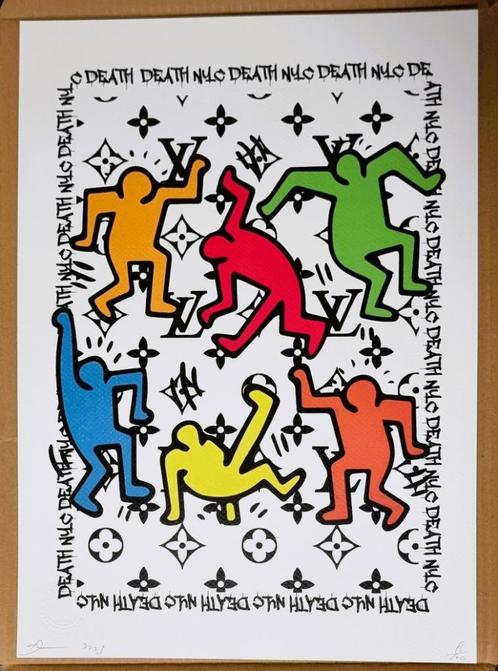 Panneau Death NYC Pop Art - Keith Haring - Print Ltd Ed 45 x, Antiquités & Art, Art | Lithographies & Sérigraphies, Enlèvement ou Envoi