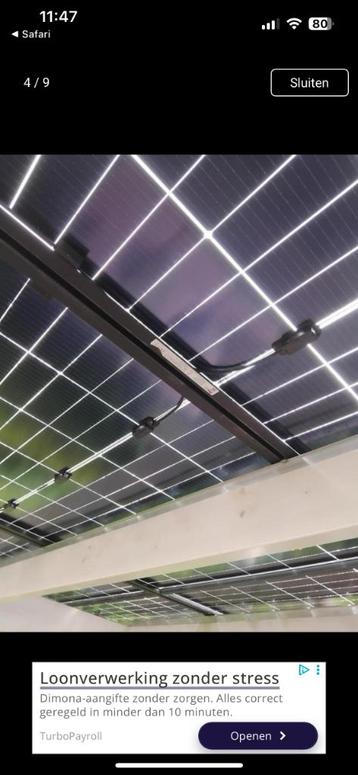 Carport / overkapping met Zonnepanelen  beschikbaar voor biedingen