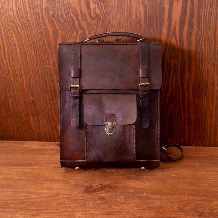 Sac à Dos Cuir - Pièce d'Exception, Handtassen en Accessoires, Tassen | Rugtassen, Nieuw, Overige merken, 40 cm of meer, 30 tot 45 cm