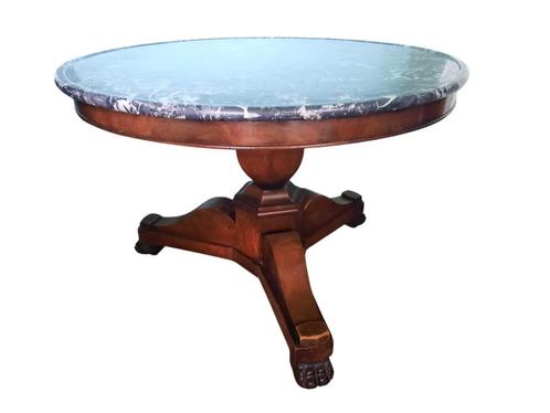 Elegante salontafel met marmer (19 de eeuws), Huis en Inrichting, Tafels | Salontafels, Ophalen