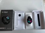 Fitbit Versa 3 – Smartwatch + GPS – Zwart, Handtassen en Accessoires, Smartwatches, Ophalen, GPS, Zo goed als nieuw, Zwart