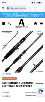 Canne a pêche casting megabass destroyer poker carnassier, Enlèvement ou Envoi