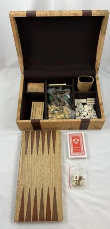 Bordspelkist schatkist spel collectie 7 in 1 schaken dammen beschikbaar voor biedingen