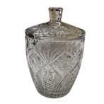 Geslepen Kristallen Bowl met Deksel – Oost-Europees Kristal, Ophalen of Verzenden