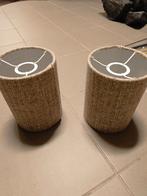 Twee beige ronde lampenkapjes (hang of staanlamp)., Ophalen, Beige, Rond, Nieuw