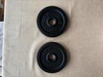 Lot de 2 disque en fonte Tunturi 2kg, Sport en Fitness, Fitnessmaterialen, Ophalen of Verzenden, Zo goed als nieuw