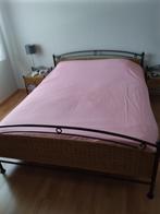 Bed, 160 cm, Bruin, Metaal, Zo goed als nieuw