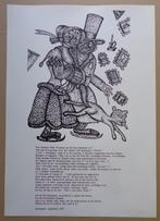 PJEROO ROOBJEE / DE ZWARTE PANTER / ZW-W ZEEFDRUK / 63x44cm, Ophalen of Verzenden