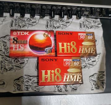 Lot de 3 cassettes 8 mm neuves TDK/Sony - TDK Sony, Enlèvement ou Envoi, Neuf, dans son emballage, 2 à 25 cassettes audio, Vierge