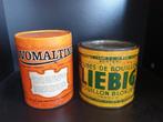 Oude blikken potten Ovomaltine & Liebig, Collections, Utilisé, Enlèvement ou Envoi, Autre