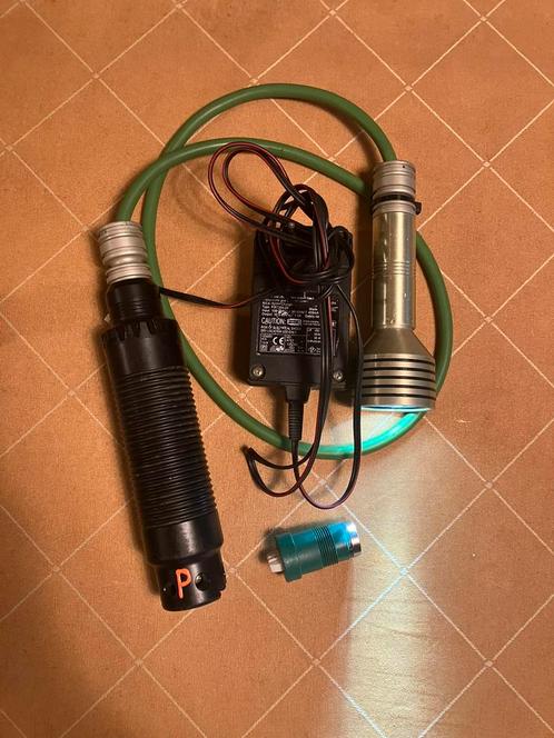 Greenforce duiklamp met tristar LED, Watersport en Boten, Duiken, Gebruikt, Duiklamp, Ophalen of Verzenden