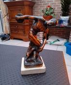 Bronzen Griekse staanbeeld Discuswerper, Antiek en Kunst, Ophalen of Verzenden