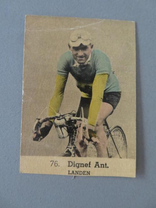 1930,s chromo wielrenner Dignef Antoon Landen St. Truiden, Verzamelen, Sportartikelen en Voetbal, Zo goed als nieuw, Poster, Plaatje of Sticker