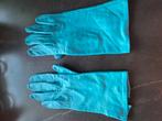 Originele turquoise blauwe lamslederen handschoenen, Ophalen of Verzenden, Zo goed als nieuw, Handschoenen