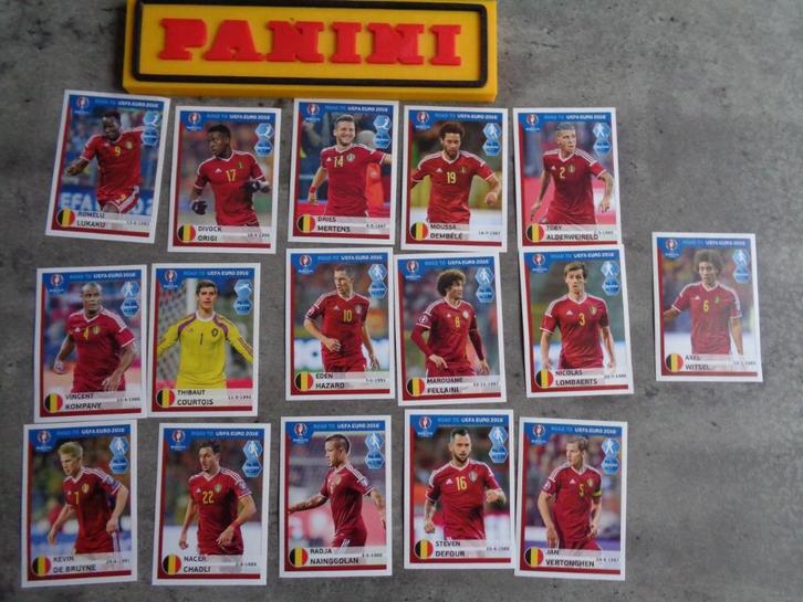 PANINI voetbal stickers EURO 2016 EK 16  rode duivels, Hobby en Vrije tijd, Stickers en Plaatjes, Verzenden