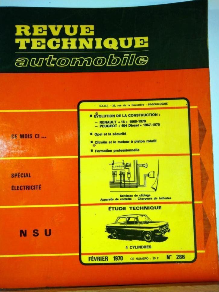 RTA - NSU - Renault 16 - Peugeot 404 - n286, Auto diversen, Handleidingen en Instructieboekjes, Verzenden