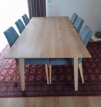 Massief eiken tafel + 6 stoelen, Huis en Inrichting, Tafels | Eettafels, Ophalen, 100 tot 150 cm, Eikenhout, Zo goed als nieuw