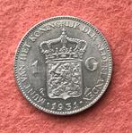 1 florin néerlandais en argent 1931, Reine Wilhelmine, Enlèvement ou Envoi, Monnaie en vrac, Argent