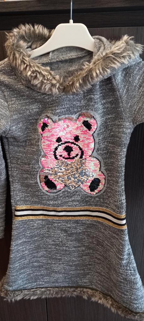 robe d'hiver grise avec image d'ours taille 152, Enfants & Bébés, Vêtements enfant | Taille 152, Comme neuf, Fille, Robe ou Jupe