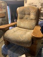 Retro eiken zetel, Huis en Inrichting, Fauteuils, Ophalen, Zo goed als nieuw