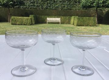 Set van 3 Kristallen Champagnecoupes 3€/set beschikbaar voor biedingen