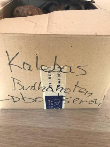 Doos met kallebassen, budhanoten beschikbaar voor biedingen