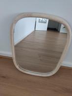 Ovale spiegel van massief grenenhout, Ophalen, Minder dan 50 cm, Nieuw, Minder dan 100 cm
