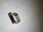 Gouden persische ring met diamanten 18kt, 18 tot 19, Heer, Ophalen of Verzenden, Zo goed als nieuw
