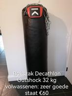 Bokszak outshock Decathlon 32 kg, 125 cm lang, Ophalen, Zo goed als nieuw, Bokszak