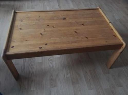 Salontafel in natuurlijk massief grenenhout 60/120/40 LxBxH, Huis en Inrichting, Tafels | Salontafels, Zo goed als nieuw, Grenenhout
