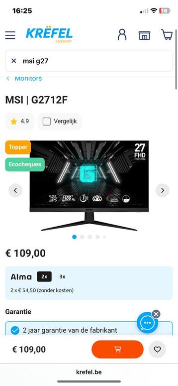 Msi monitor beschikbaar voor biedingen