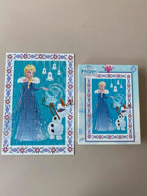 🍄 Puzzel Frozen ( 63 stuks ). Volledig + in TOPSTAAT, Enfants & Bébés, Jouets | Puzzles pour enfants, Comme neuf, Enlèvement ou Envoi