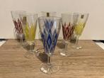 6 vintage champagneglazen in Reims-glas uit de jaren 70, Ophalen of Verzenden