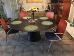 Mooie set van 4 aluminium cast Dining Chairs, Huis en Inrichting, Stoelen, Ophalen, Gebruikt, Metaal, Vier