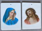 2 tegels lijdende Maria en Jezus (22 op 16 cm), Enlèvement ou Envoi