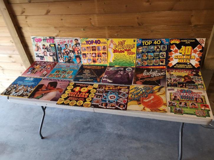 LOT DUBBELE LP 40st DE BESTE TOP 100&50&10&ezv, Cd's en Dvd's, Vinyl | Pop, Gebruikt, 1980 tot 2000, 12 inch, Ophalen of Verzenden