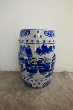 Vintage Chinese keramiek poef / kruk / tafeltje, Comme neuf, Moins de 50 cm, Chinees, Autres matériaux
