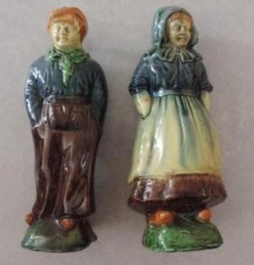 Boer en boerin (aardewerk) (atelier Caesens - Kortrijk), Verzamelen, Beelden en Beeldjes, Mens, Ophalen