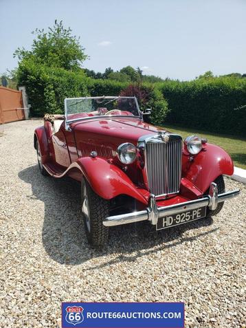 MG TD Cabriolet 1953 | Route 66 Auctions, Autos, Rouge, Achat, Entreprise, Cabriolet