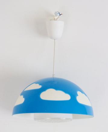 Ikea Skojig blauwe wolken hanglamp, Vintage plafondlamp