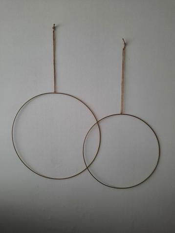 Kerst - decoratie metalen ringen 50 en 61 cm beschikbaar voor biedingen