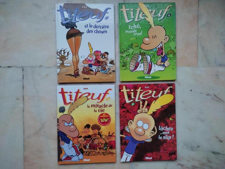 4 Titeuf (e.o), Boeken, Stripverhalen, Zo goed als nieuw, Meerdere stripboeken, Ophalen of Verzenden