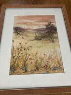 Grand cadre motifs paysage et fleurs, Enlèvement